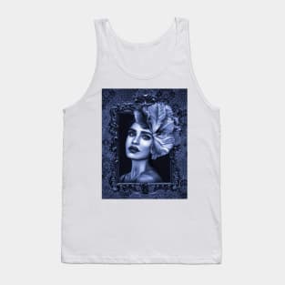 Blue Ladies Fine Art HomeDecor Wall Art Digital Prints Artwork Illustration Fine Tank Top